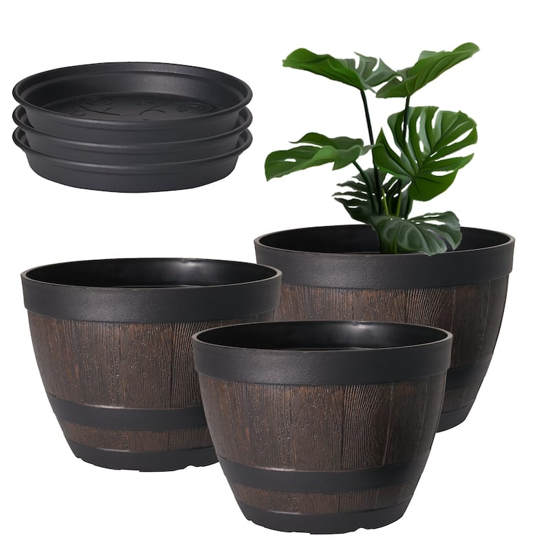 Planter (Set of 3) - Brown