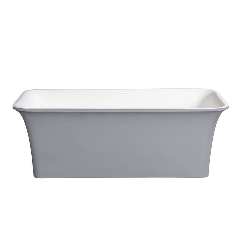 Kingston Brass Arcticstone 67" Free Standing Solid Surface Soaking Tub