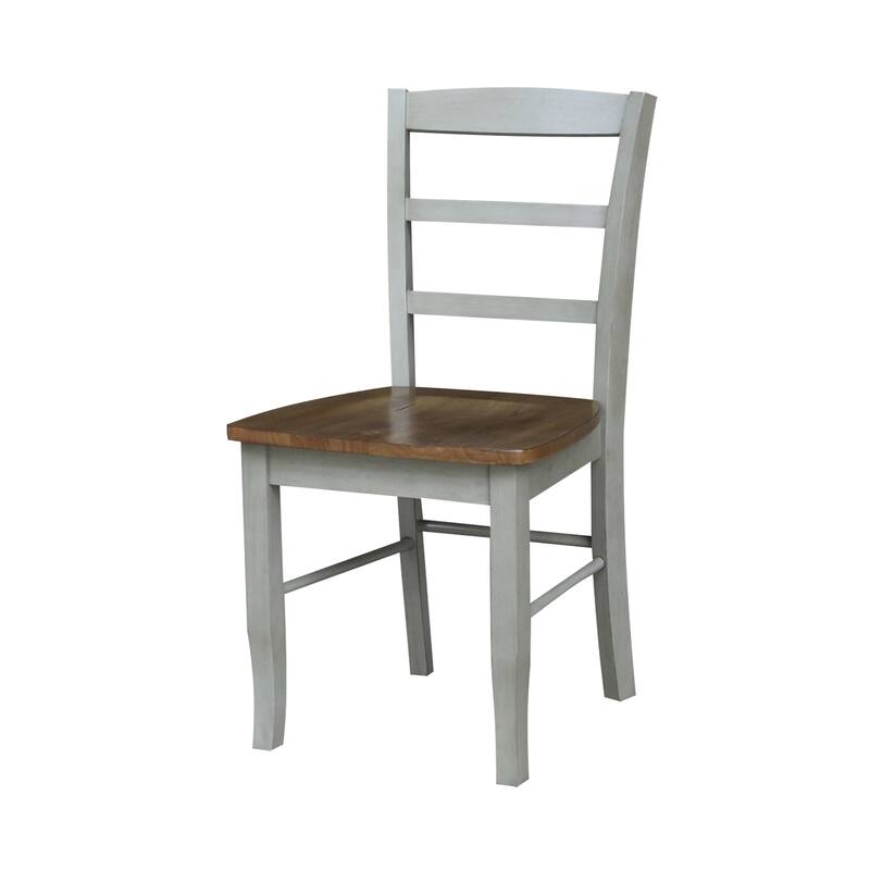 36" Round Extension Dining Table With 4 Madrid Chairs