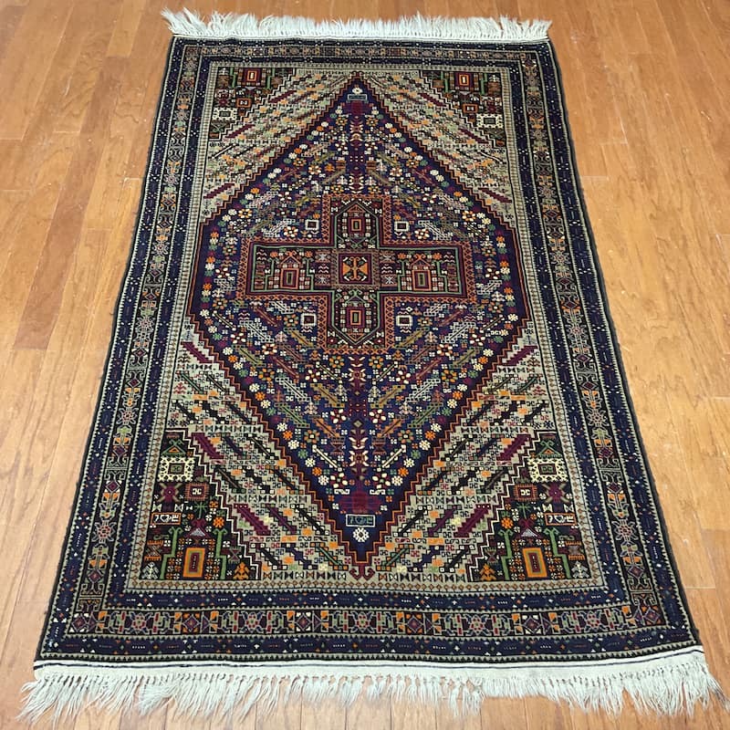 HERAT ORIENTAL Handmade Balouchi Wool Rug - 3'10" x 6'6"