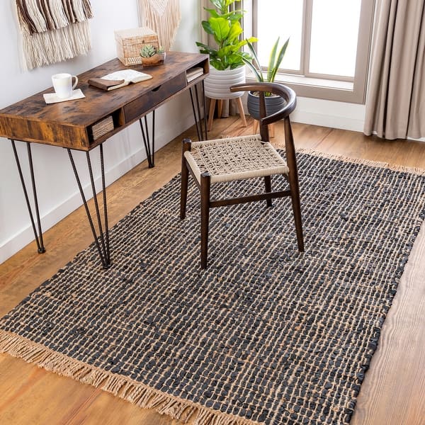 Artistic Weavers Kamath Hand Woven Recycled Leather and Jute Area Rug