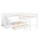 preview thumbnail 17 of 44, Maximized space Design L-Shaped Wood Bunk Bed With Solid Construction, 3 Drawers, Ladder and Staircase