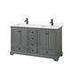 Option Dark Gray / White Cultured Marble Top / Matte