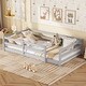 preview thumbnail 2 of 10, Montessori Floor Bed with Fence,Wood Kids Bed,Twin Size