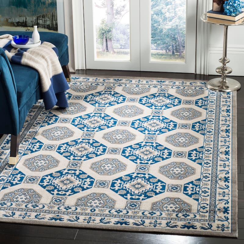 SAFAVIEH Patina Bernadine Traditional Oriental Rug - 3' x 5' - Blue/Ivory