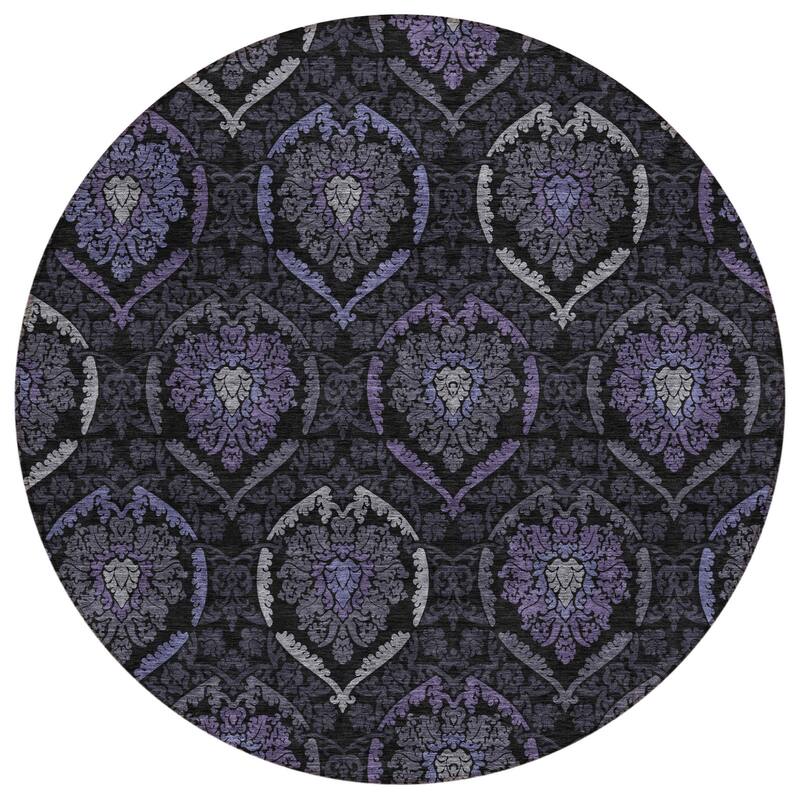 HomeRoots Medallion Transitional Rectangle Outdoor Rug
