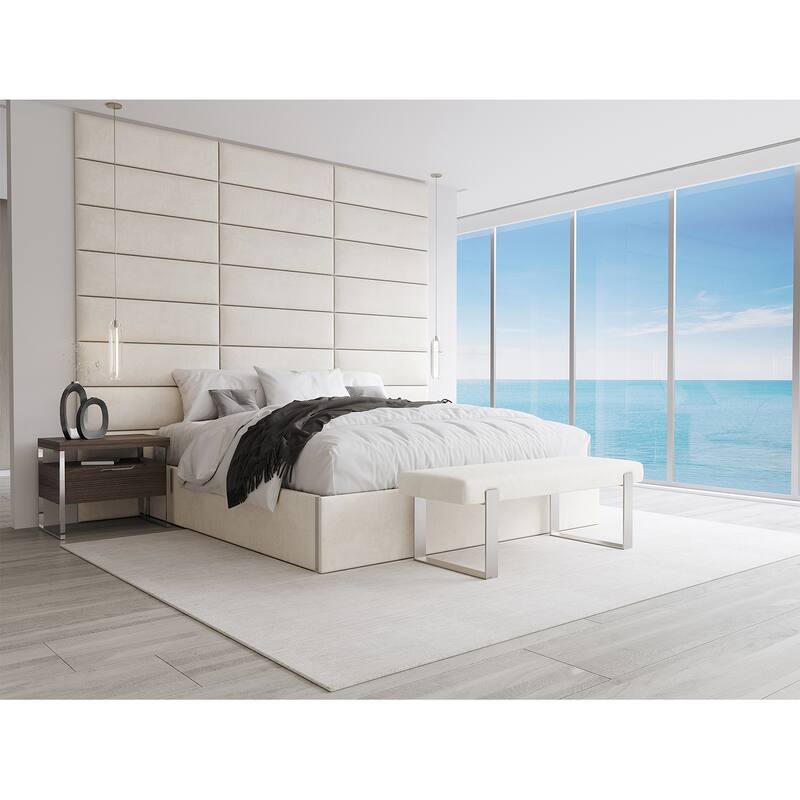 Vant Upholstered Bed Bench - Suede Nuetral