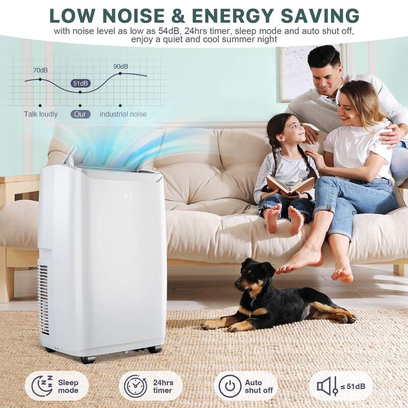 12000 BTU Portable Air Conditioner with Remote, 3-in-1 AC