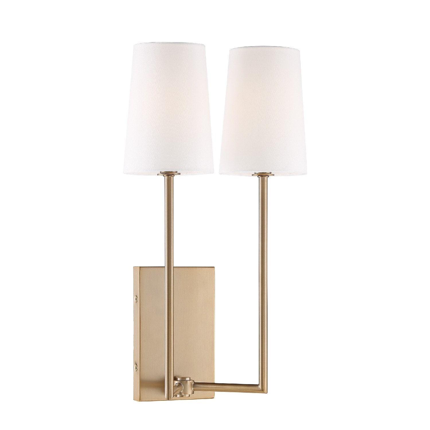 Lena 2 Light Vibrant Gold Wall Mount - 10'' W x 18'' H x 7'' D