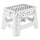 preview thumbnail 25 of 28, 9" Folding Step Stool with Handle by Casafield White