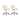 Set of 2 Hugo Short Stool Adjustable 13" to 15" Low Rolling Chair with Backrest, White - N/A