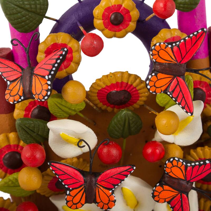 Novica Handmade Monarch World Ceramic Sculpture