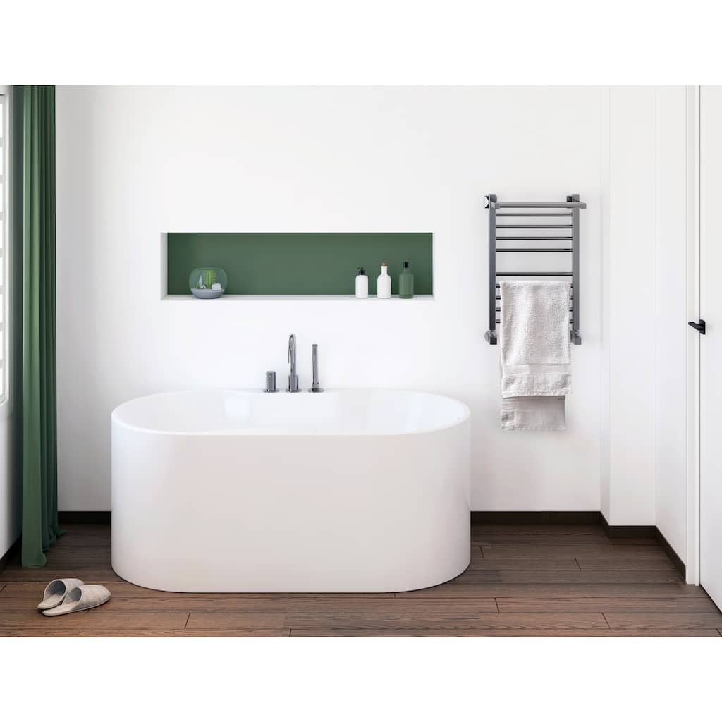 Palmer 56" Freestanding White Acrylic Bathtub with Adjustable Feet