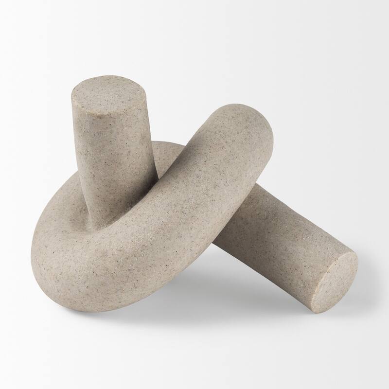 Otto Granite Resin Large Knot Sculpture Decorative Object