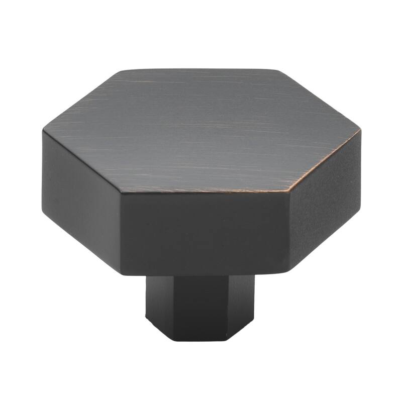 GlideRite 5-Pack 1-1/2 Inch Solid Hexagon Cabinet Knob