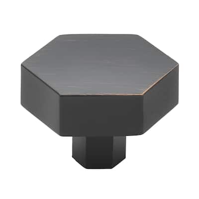 GlideRite 5-Pack 1-1/2 Inch Solid Hexagon Cabinet Knob