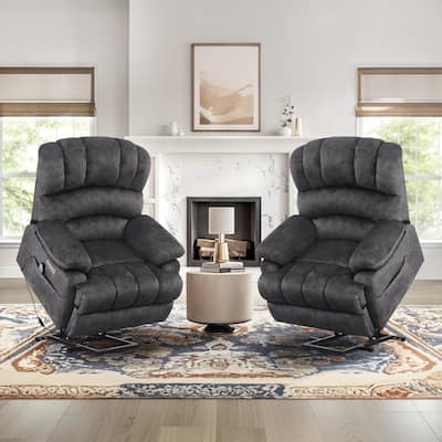 Set of 2 Power Lift Recliner with Heat and Massage
