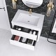 preview thumbnail 179 of 191, Wood Wall-Mounted Bathroom Vanity with Sink and Soft Close Drawers