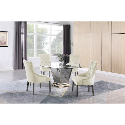 Best Master Furniture 60 Inch 5 Pieces Dining Set