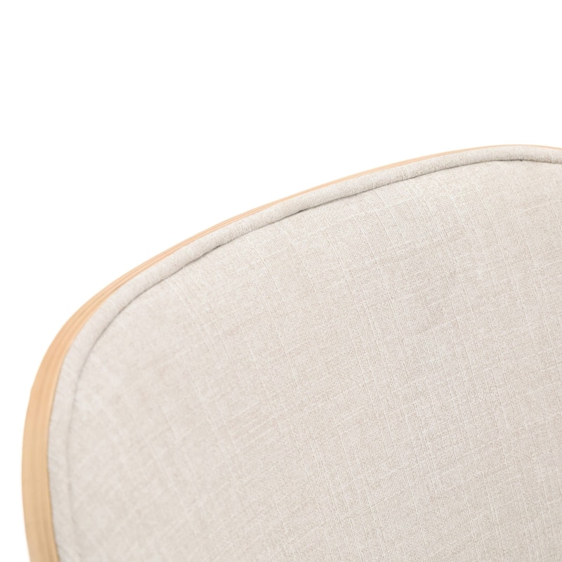 LeisureMod Tule Dining Chair with Upholstered Seat and White Steel Frame, Set of 2