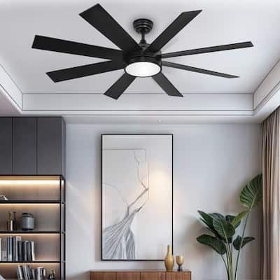 60 Inch Ceiling Fan with Light and Remote 8 Blades