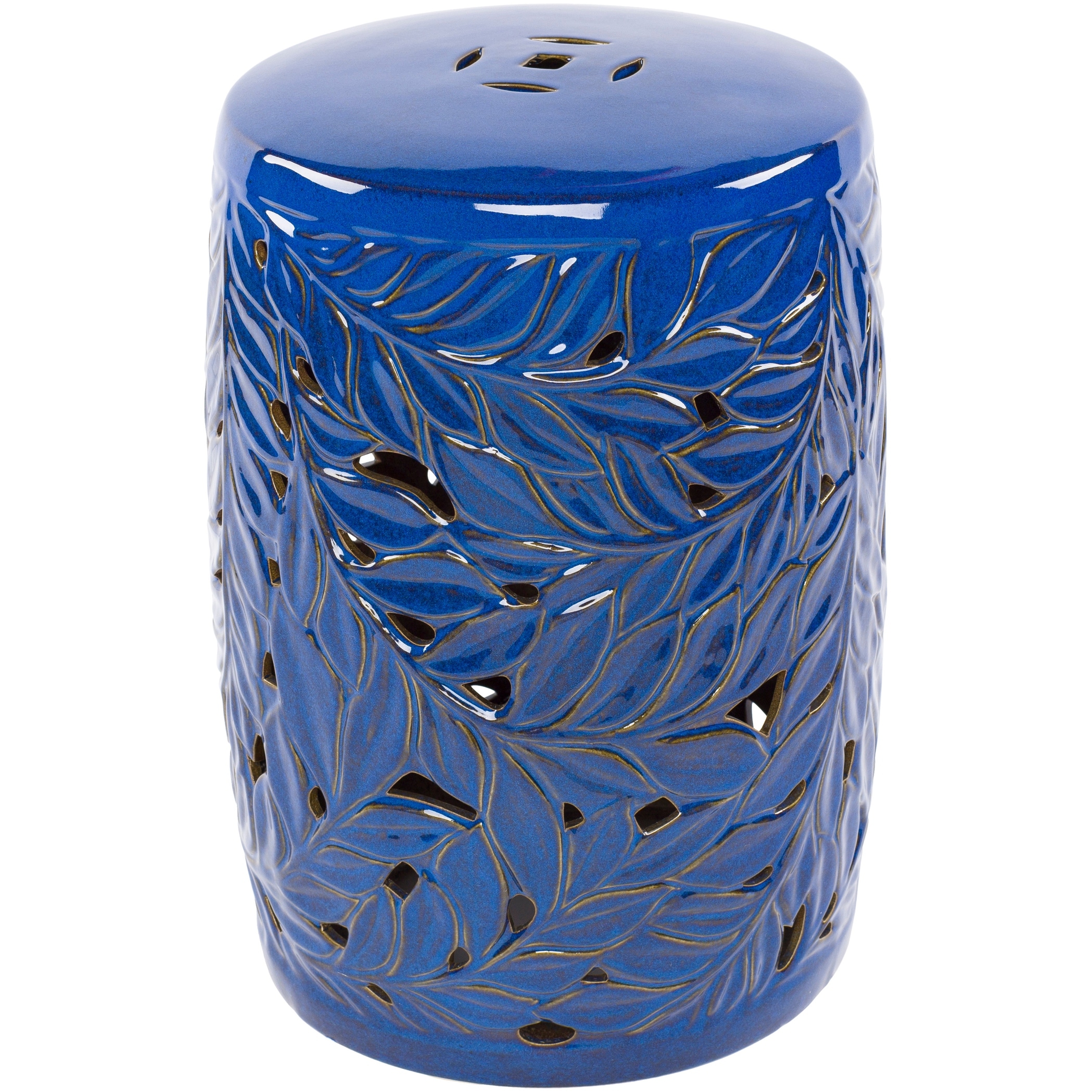 tobacco leaf garden stool Motif at 1stDibs bronze and zinc verdigris finish Riva Garden Stool