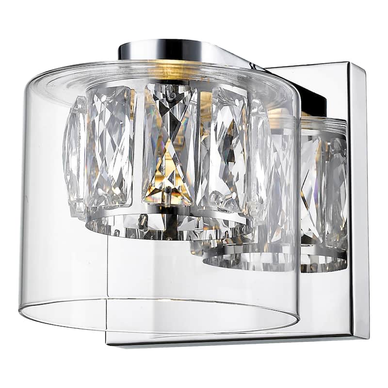 Access Lighting Private Collection - Crystal Vanity - Mirrored Stainless Steel Finish - Mirrored Stainless Steel