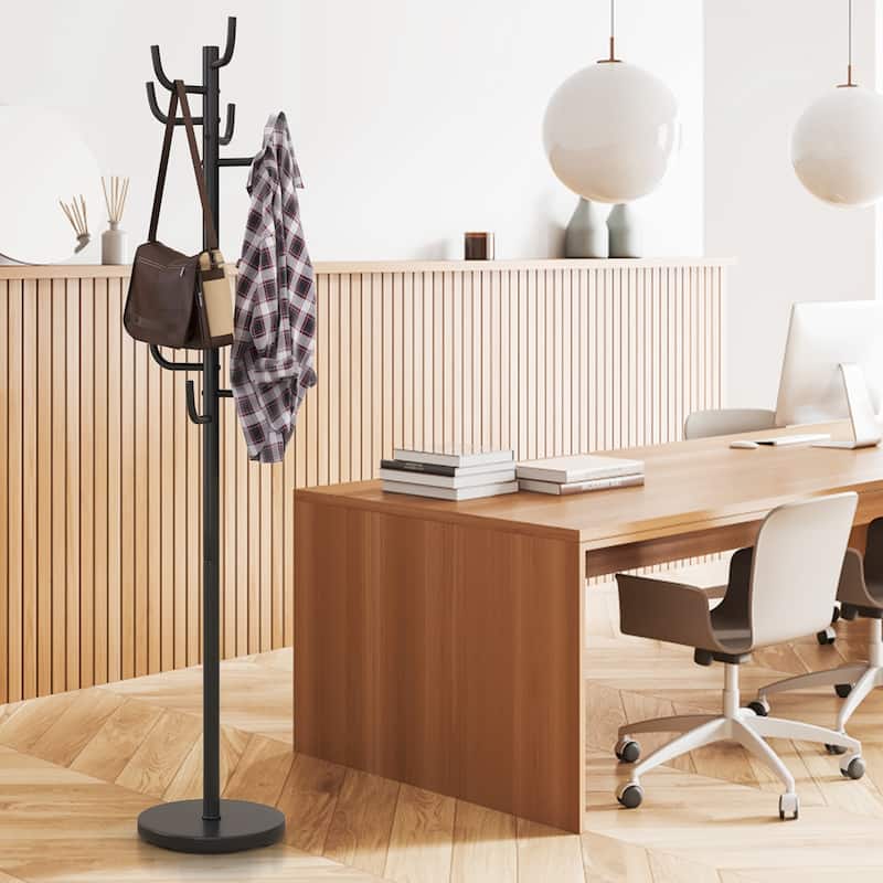 Costway Metal Coat Rack Hat Hanger Hooks Hall Entryway For Jacket