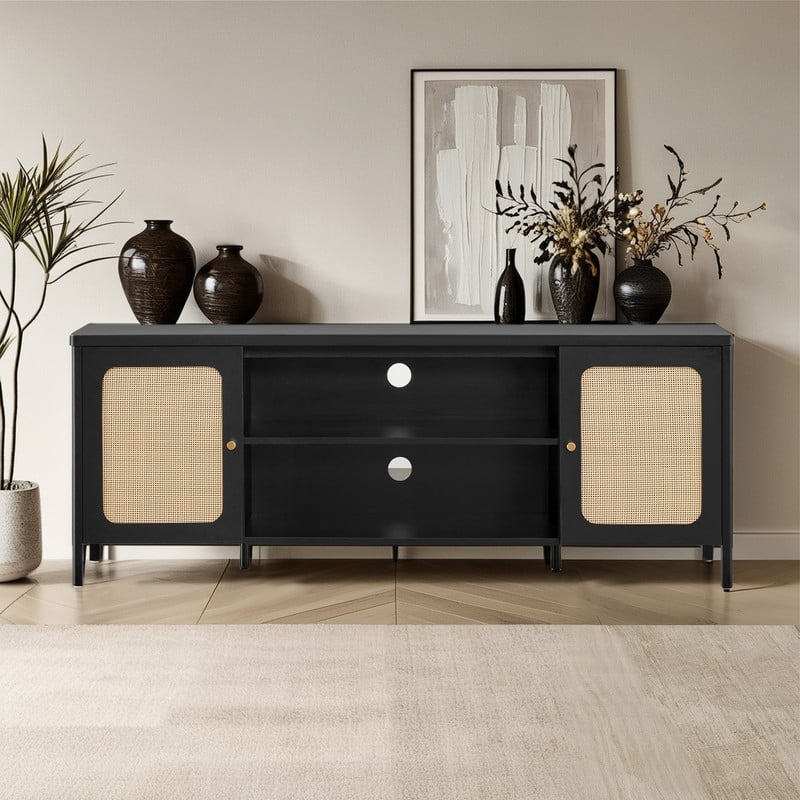 Spruce & Spring 62" Bohemian TV Stand Modern Media Console Entertainment Center