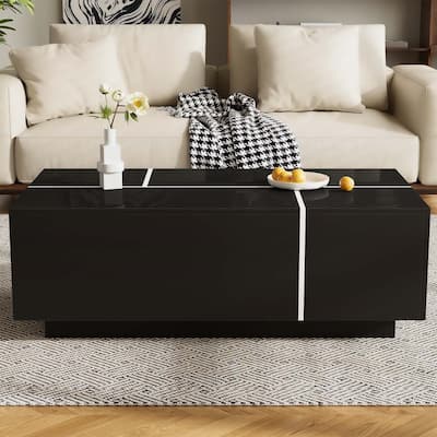 Extendable Coffee Table,Ample Storage for Living Room
