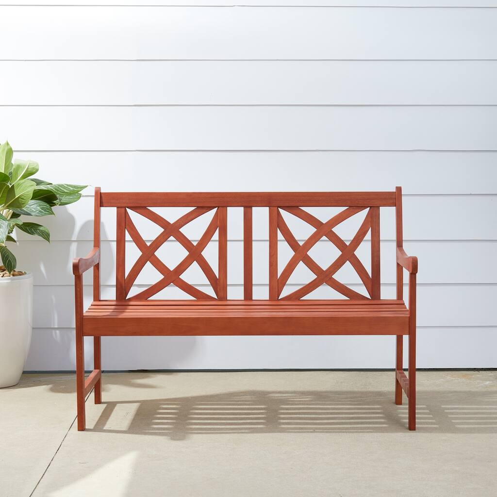 4-foot Teak Outdoor Patio Wood Garden Bench