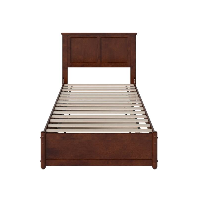 Felicity Platform Bed with Panel Footboard and Twin XL Trundle