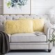preview thumbnail 19 of 77, Karenne FauxFur Throw Pillow Covers (Set of 2), NO INSERT 14" x 26" - Pineapple Slice