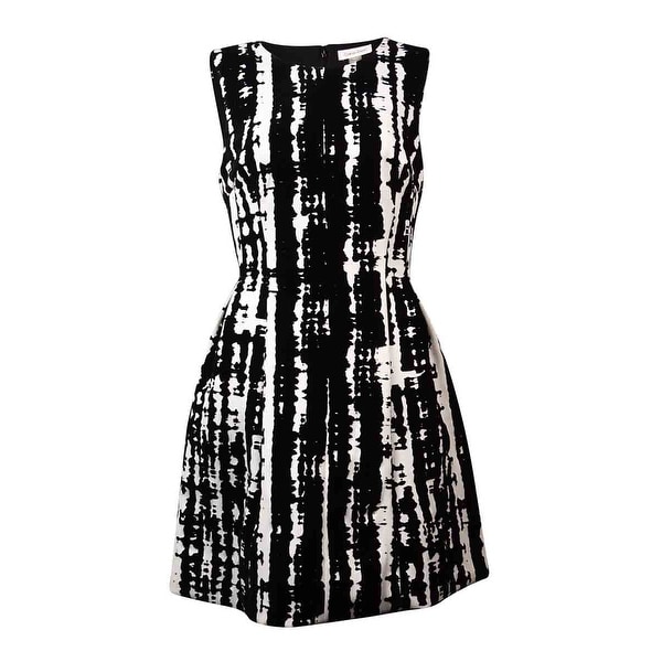 calvin klein sleeveless fit and flare dress