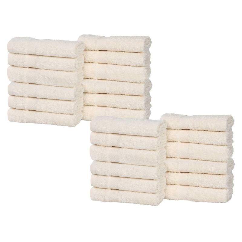 Superior Franklin Cotton Lightweight Face Towel Washcloth Set of 24