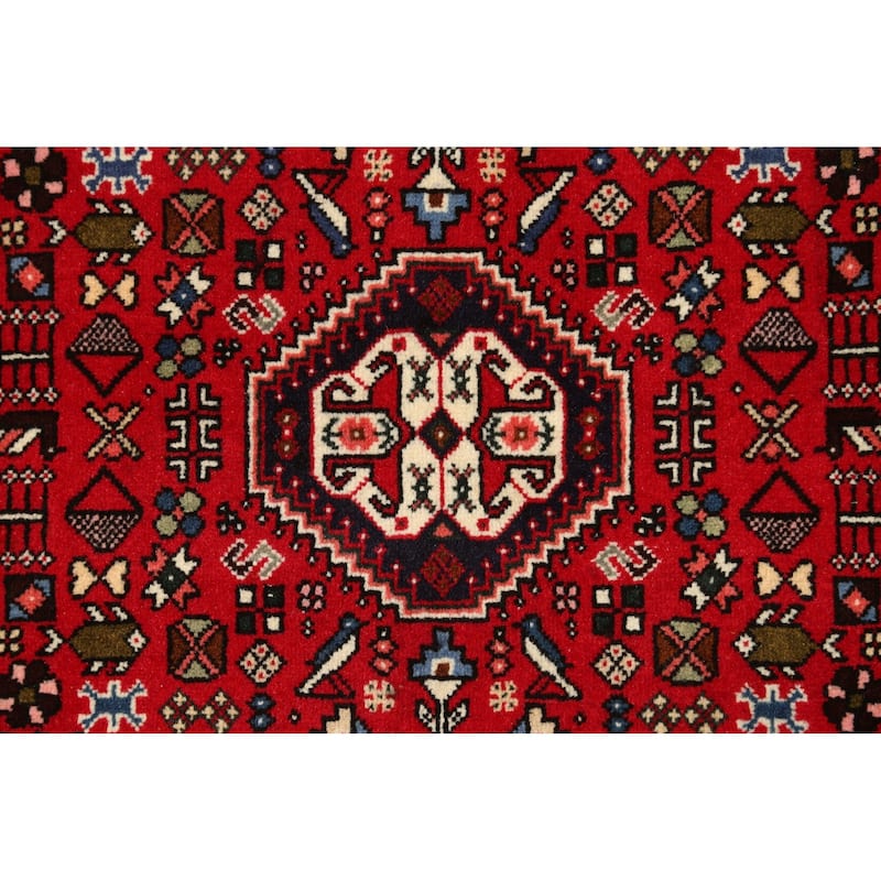Vegetable Dye Tribal Abadeh Nafar Persian Area Rug Wool Handmade - 3'4" x 4'10"
