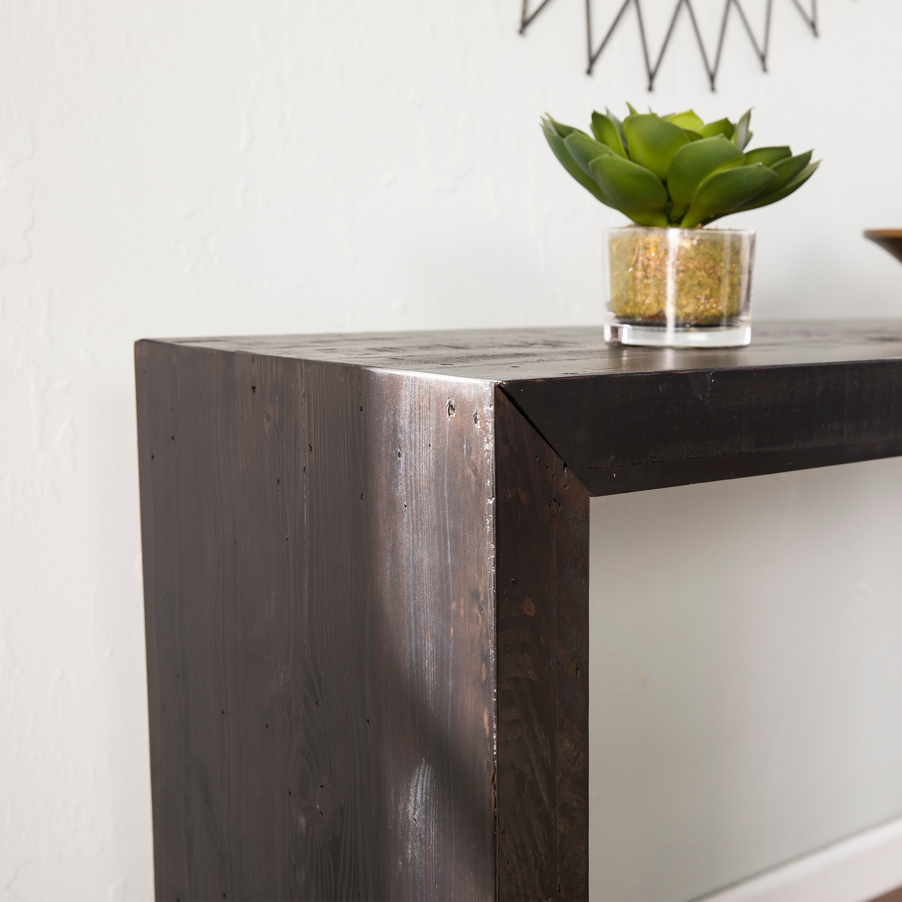 Carson carrington blythe black best sale reclaimed wood console table
