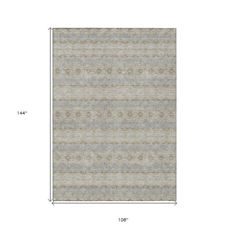 HomeRoots Floral Medallion Transitional Rectangle Outdoor Rug