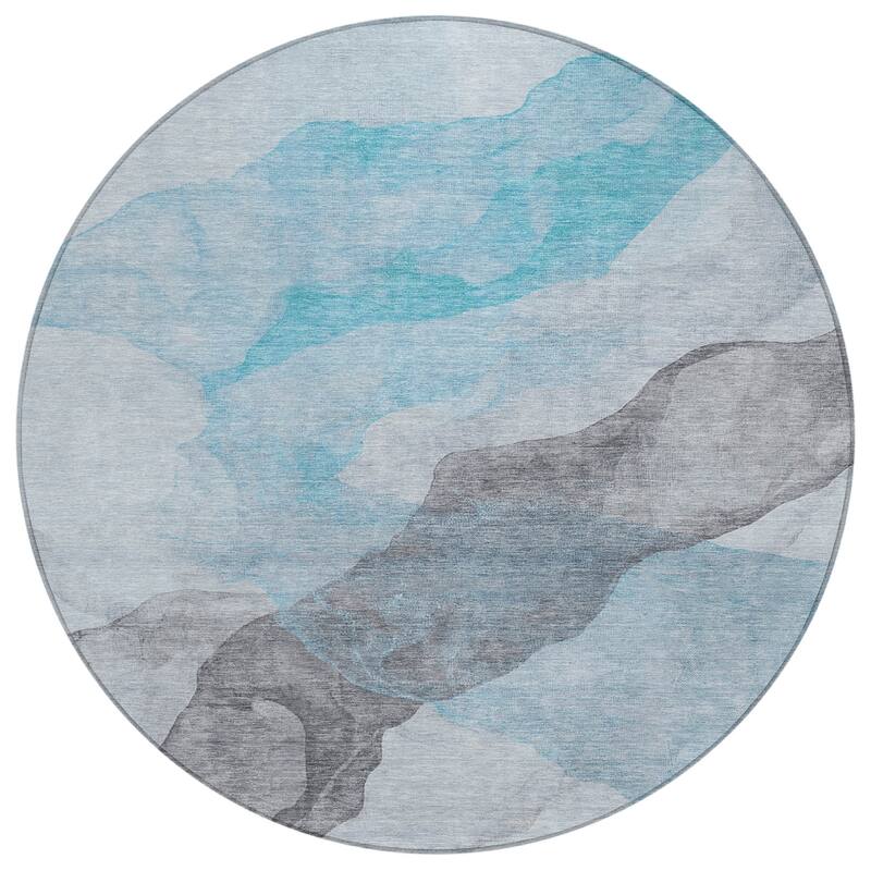 HomeRoots Abstract Transitional Rectangle Outdoor Rug