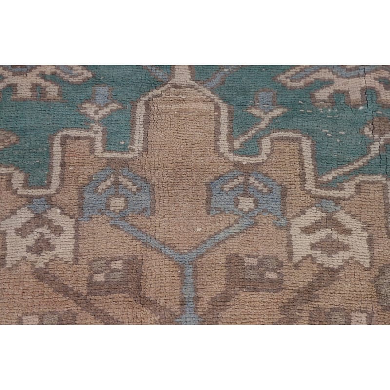 Geometric Bakhtiari Persian Vintage Rug Handmade Wool Carpet - 5'0" x 9'9"