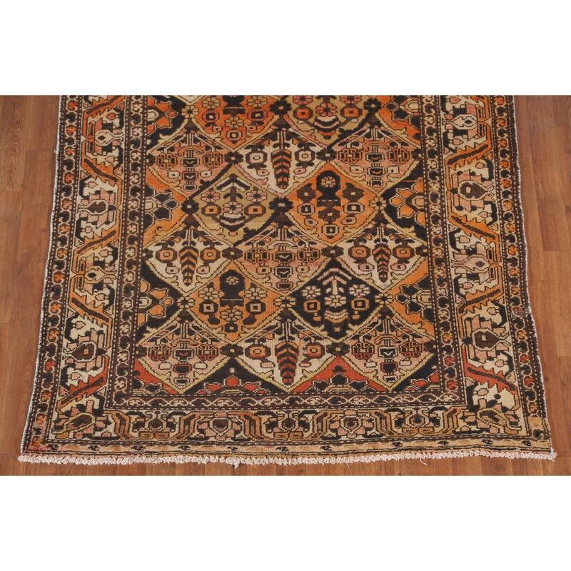 Garden Design Bakhtiari Persian Vintage Area Rug Handmade Wool Carpet - 4'11"x 9'10"