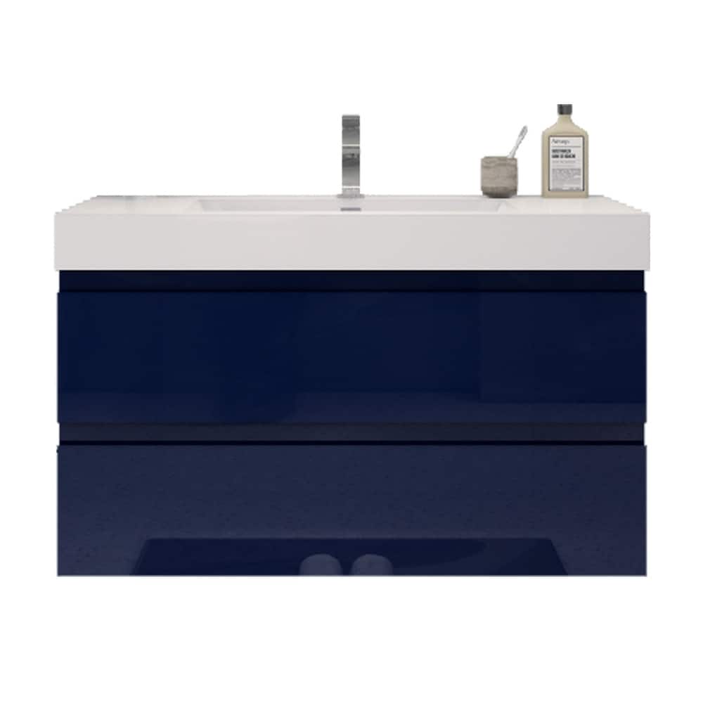 Baillie 42'' Wall-Mounted Vanity with Reinforced Acrylic Sink