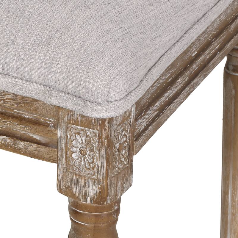 Dining Chairs with Upholstered Backrest, Fluted Legs, Set of 2