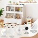 preview thumbnail 27 of 30, Costway Toy Storage Organizer for Toys & Books 4-Cubby Kids Bookcase - See Details
