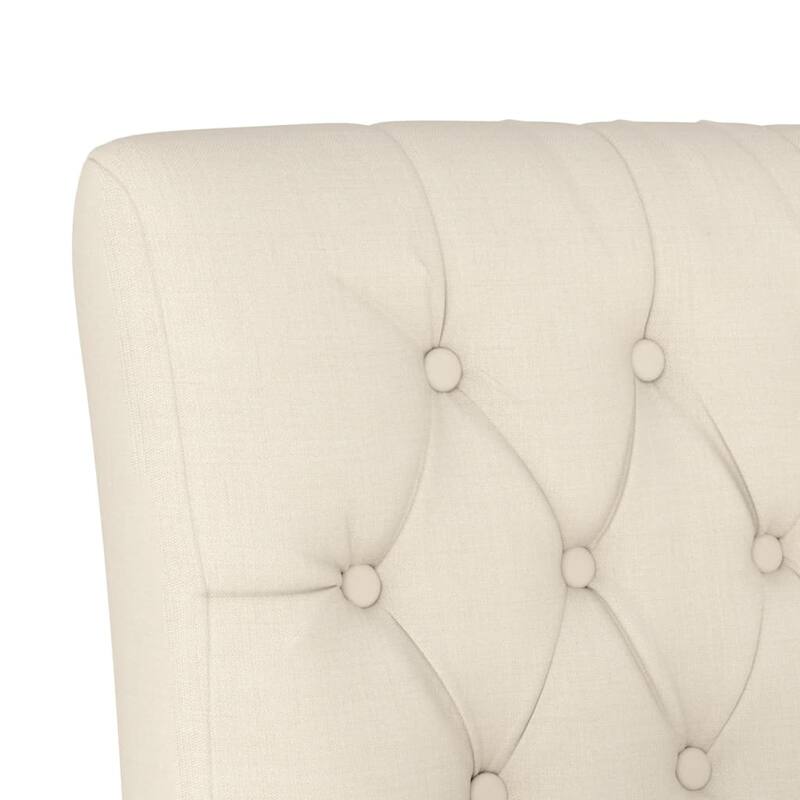VidaXL Slipper Chair Linen Button Design - 18.9" x 25.2" x 28.3"