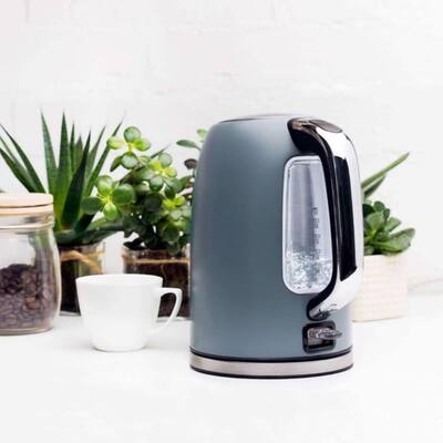 1.7 Liter Stainless Steel Electric Kettle with Auto Shut-Off, Gray