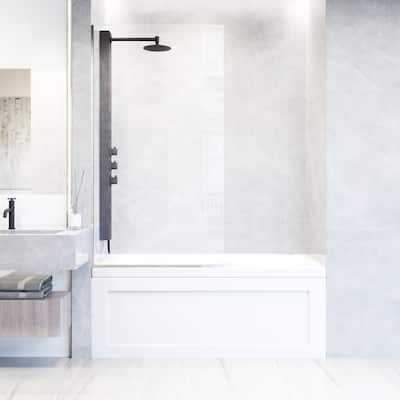 VIGO Zenith 34" W x 62" H Frameless Fixed Tub Screen Door