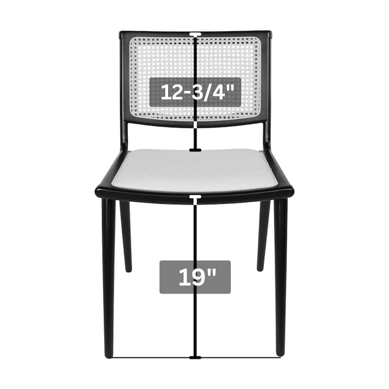 Breuer Chair Company Rereke Dining Side Chair w/ Padded Seat Beech Wood Cane Back Steel Frame & Wooden Legs (Made in Italy)