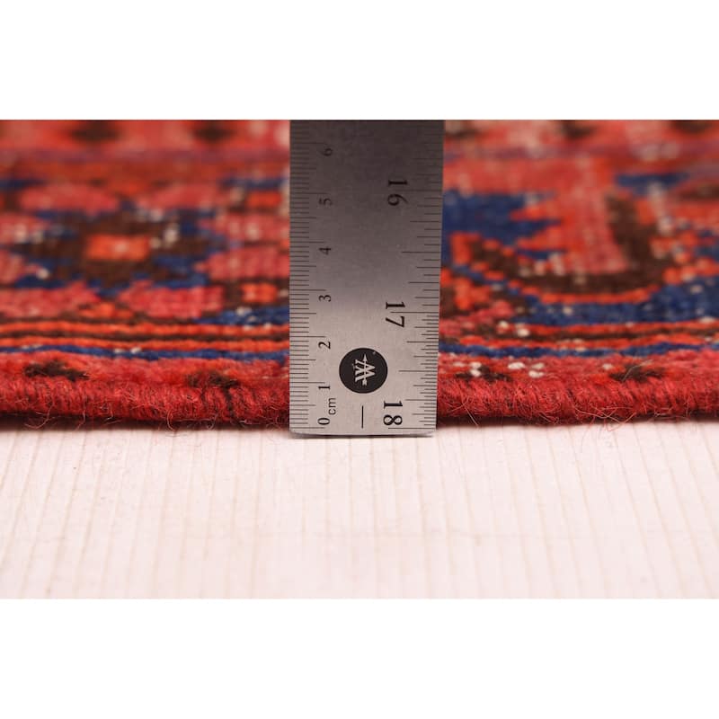 ECARPETGALLERY Hand-knotted Melis Vintage Red Wool Rug - 3'5 x 10'2