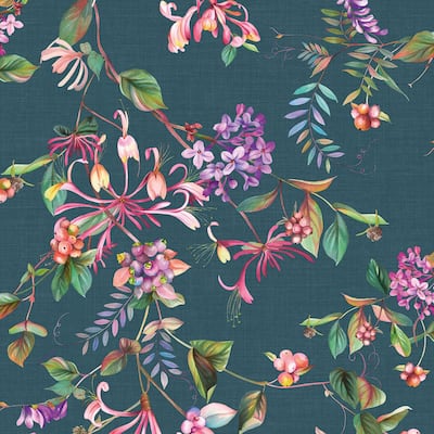 Galerie Wallcoverings Flora Summer Floral Bouquet Vinyl on Non-woven Matte Wallpaper Roll